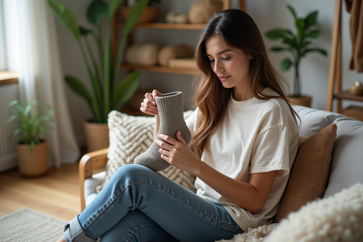 Matière optimale pour la fabrication de chaussettes
