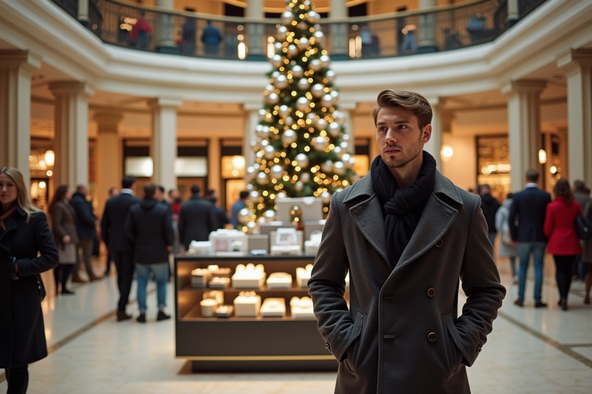 Jeune homme faisant du shopping lors du Black Friday
